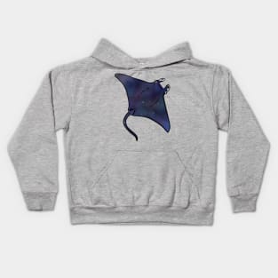 Space manta ray Kids Hoodie